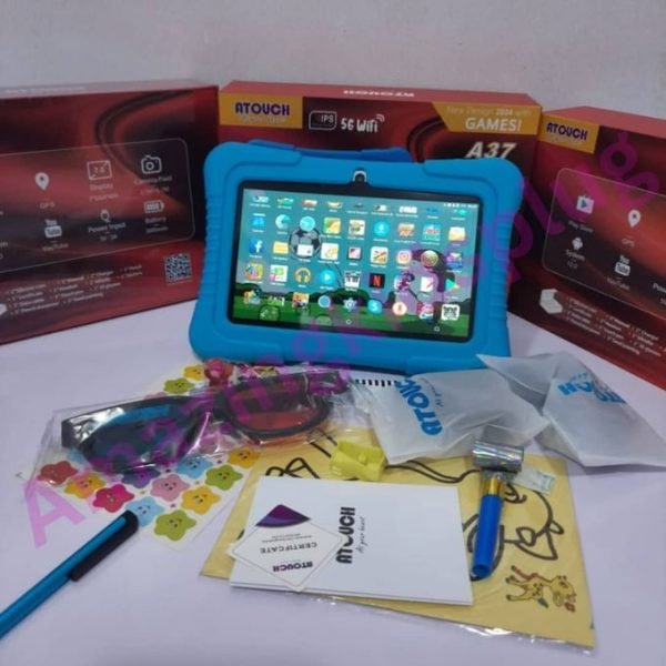 Atouch Educational Tablet For Kids 256gb Ram 6gb Rom- Blue - Image 2